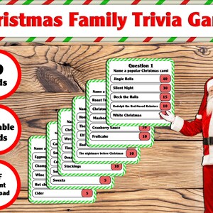 Christmas Feud Trivia Game | Printable Family Christmas Game |  Christmas Party Game | Christmas Game | Christmas Trivia Game