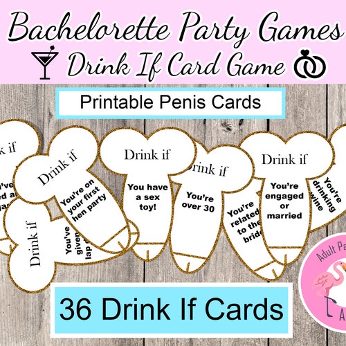 Bachelorette Drinking Game, Dirty Drink If Game, Girls Night Games, Hen party, Bridal Party, Printable Card game , Drinking Game, Drink If