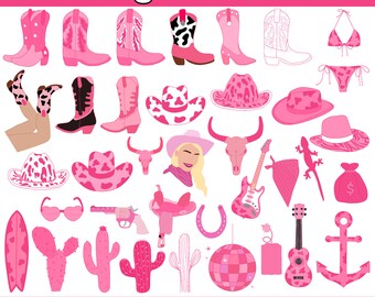 Cowgirl SVG Bundle, Cowgirl Boots Svg, Cowgirl Hat Svg, Disco Cowgirl Svg, Cow Skull Svg, Western Svg, Horshshoe Svg, Cowgirl Clipart, Hen