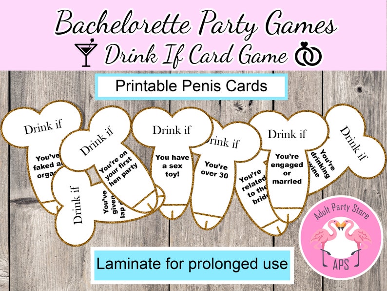 Bachelorette Drinking Game, Dirty Drink If Game, Girls Night Games, Hen party, Bridal Party, Printable Card game , Drinking Game, Drink If image 2