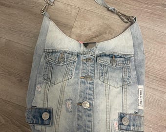Sac à main bohème en denim recyclé