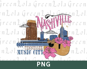 Nashville Music City Png, Western PNG, Western Music PNG, Country Png, Nashville Png Design, Western Sublimation Png