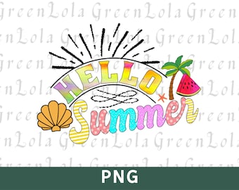 Hello Summer PNG, Welcome Summer PNG, Summer Sign Png, Hello Summer Sublimation Design Png, Summer Png, Front Door Sign Png