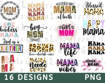 Mama Sublimation PNG, Mom Sublimation PNG Bundle, Mama Shirt Png Design, Mom Life Sublimation Design, Blessed Mom Png, Digital download