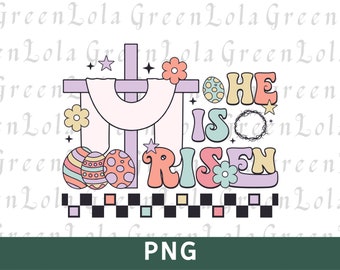 He is Risen PNG, Easter Png, Retro Easter Png, Easter Bunny Png, Easter Shirt Design, Happy Easter Png, Easter Sublimation File