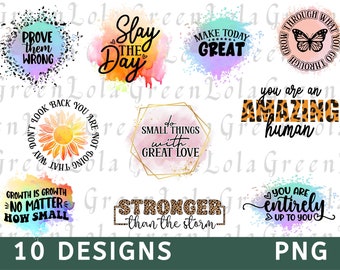 Inspirational PNG Bundle, Motivational Sublimation PNG, Positive Quotes Png for Sublimation Bundle, Motivational Digital Download
