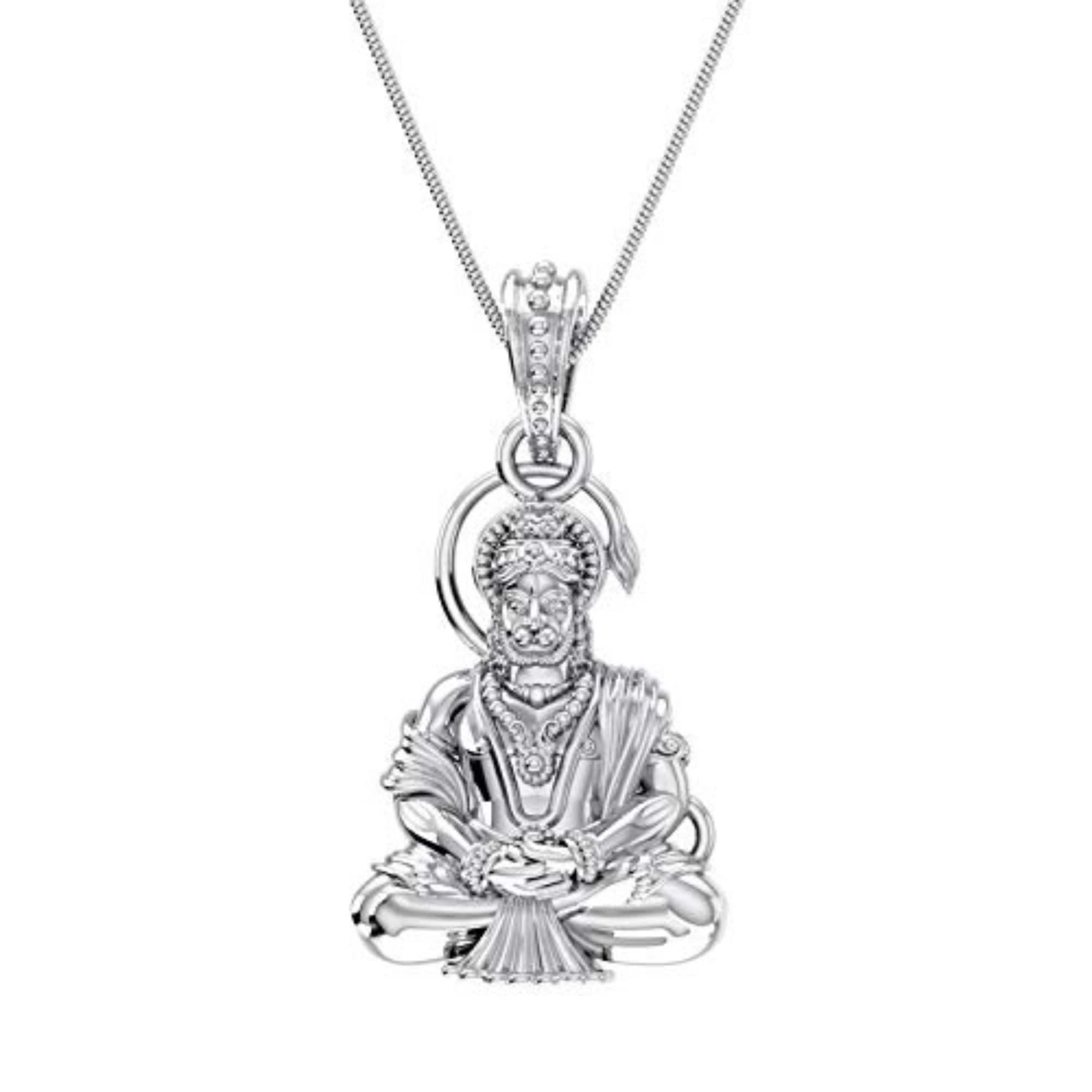 Silver bajrangbali deals locket