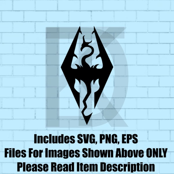Skyrim Logo Elder Scrolls SVG, EPS, PNG File! Cricut, Digital, Printable