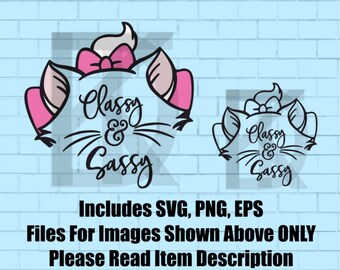 Marie Classy & Sassy Aristrocat Cute Cat SVG, PNG, EPS File! Cricut, Digital, Printable