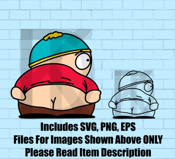 Eric Cartman Butt South Park Funny Cartoon SVG, EPS, PNG File Cricut,  Digital, Printable - Etsy