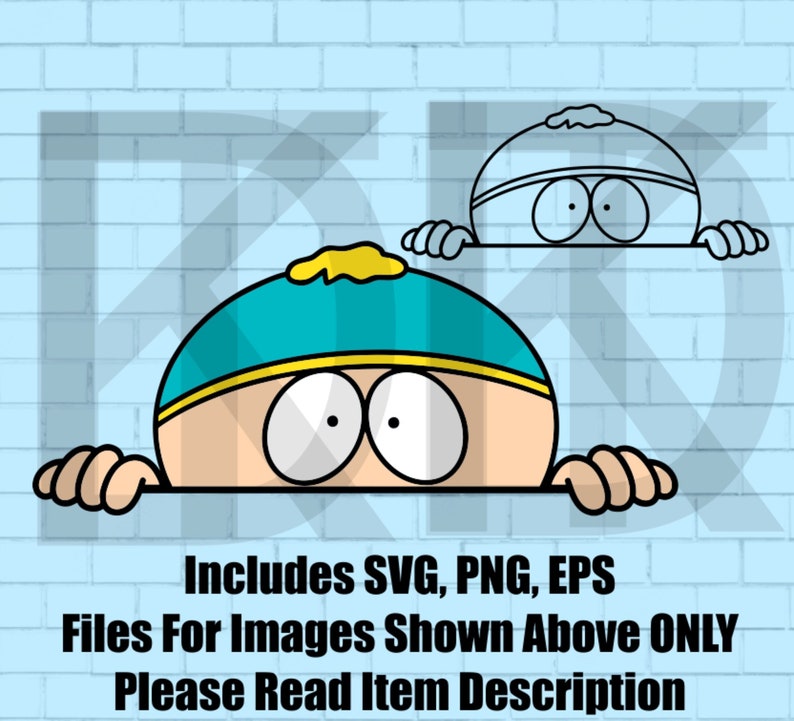 Eric Cartman South Park Funny Cartoon Car SVG, EPS, PNG File Cricut, Digital, Printable image 1