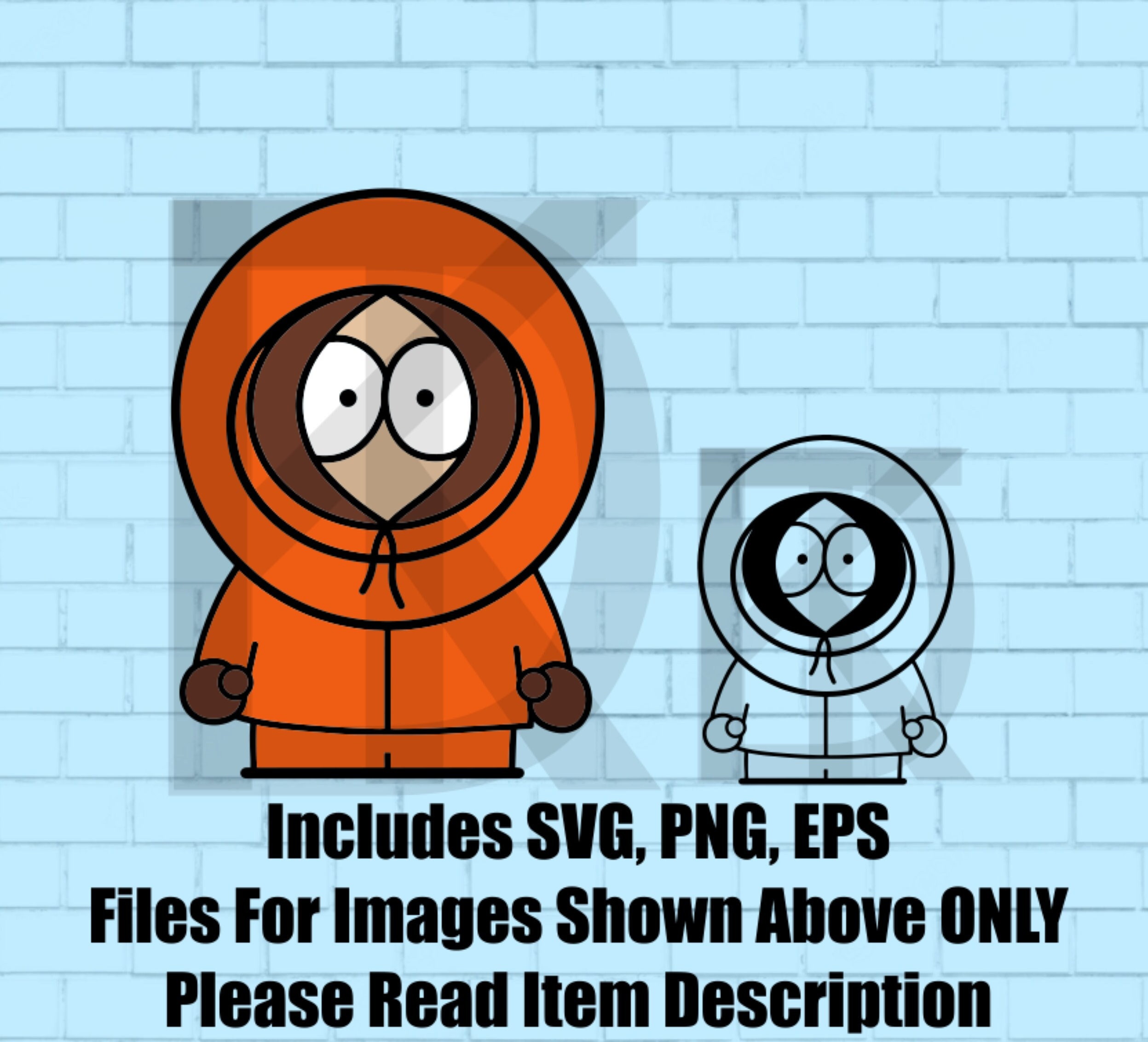 Kenny South Park Funny Cartoon SVG, EPS, PNG File Cricut, Digital