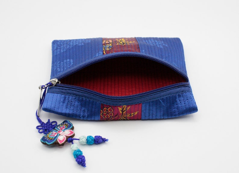 Korean Wallet Purse Embroidered Coin Purse Zipper Etsy