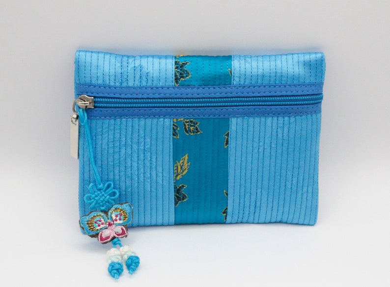 Korean Wallet Purse Embroidered Coin Purse Zipper Etsy
