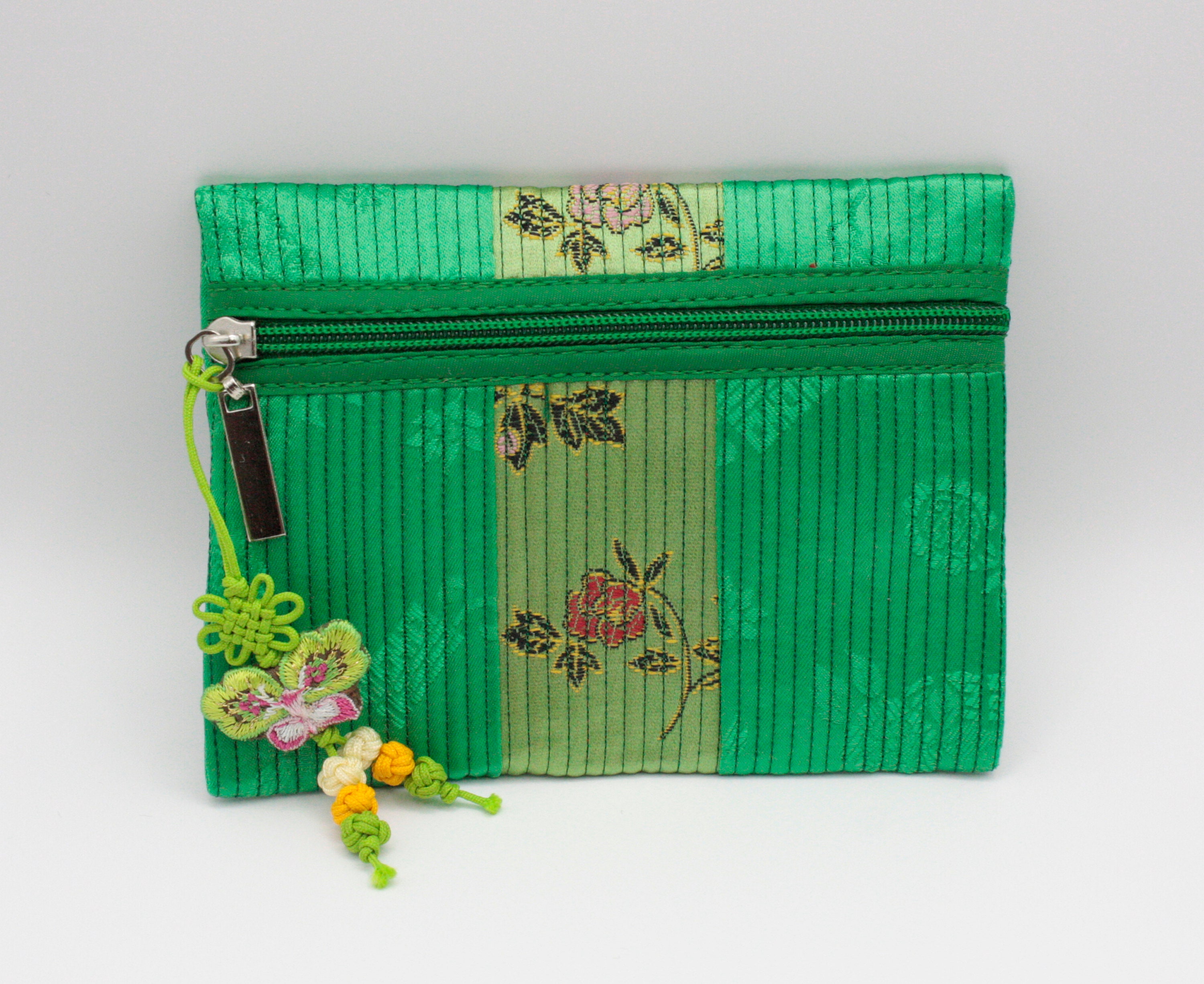 Korean Wallet Purse Embroidered Coin Purse Zipper Etsy