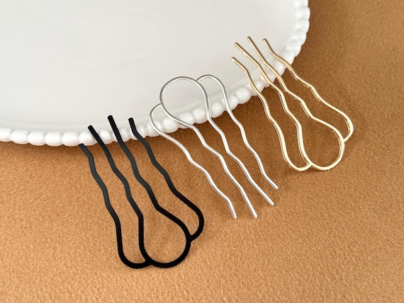 Blank jewelry barrette,Waving metal combs,DIY Hair Pins Blank Bobby Pins Hair Clip Base,Side comb,Blank hair combs