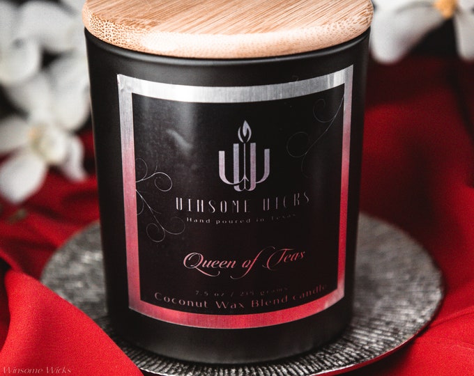 Queen of Tea Scented Candle Gift for Her Darjeeling Scented Home Fragrance Offering Mother's Day Gift