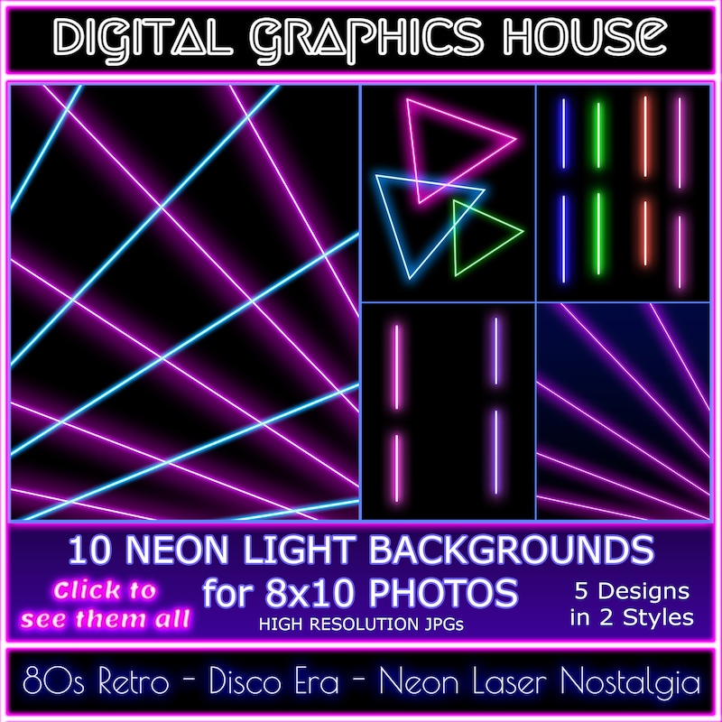Neon Backdrop Kit Neon Photo Backdrop - Etsy