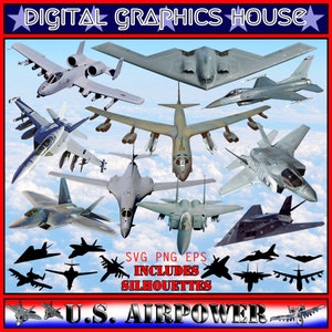 US Airpower, Fighter Jets, Combat Aircraft, fighter planes svg png eps, jet fighter silhouette, military jet clipart military aircraft
