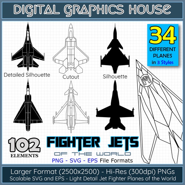 Fighter Jets, Combat Aircraft, Fighter planes svg png eps, jet fighter silhouette, air force jets, military jet clipart, military aircraft