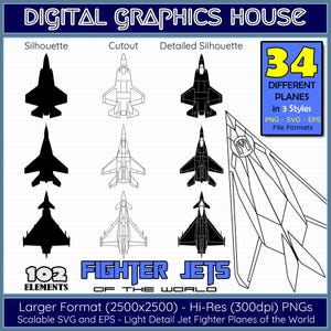 Avions de chasse, avions de combat, avions de chasse svg png eps, silhouette de chasseur à réaction, avions de l'armée de l'air, clipart jet militaire, avion militaire