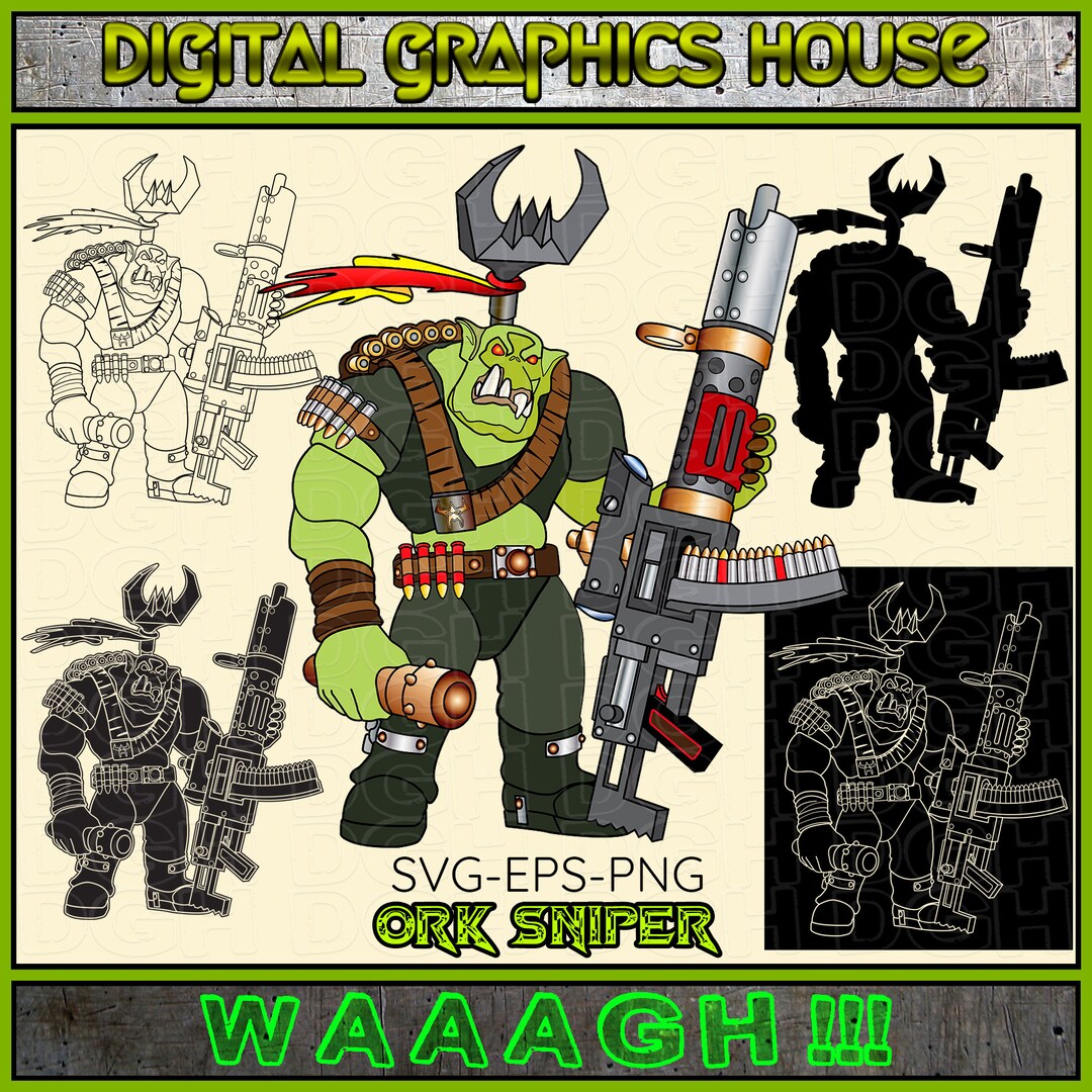 Warhammer 40K Style Ork Character Svg Png Eps - Etsy UK