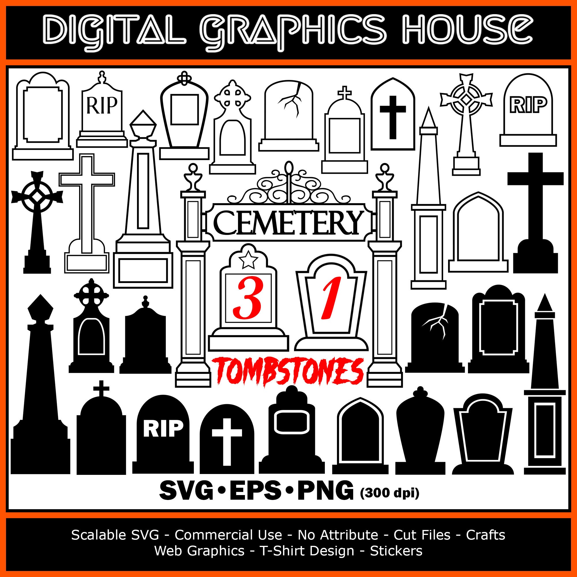 Rip Gravestone Cartoon Icon PNG & SVG Design For T-Shirts
