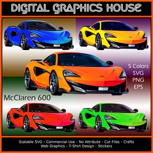 McClaren 600 Supercar, sportscar svg png eps, exotic supercar clipart, sportscar graphic, racecar, luxury auto svg eps png, sports car image