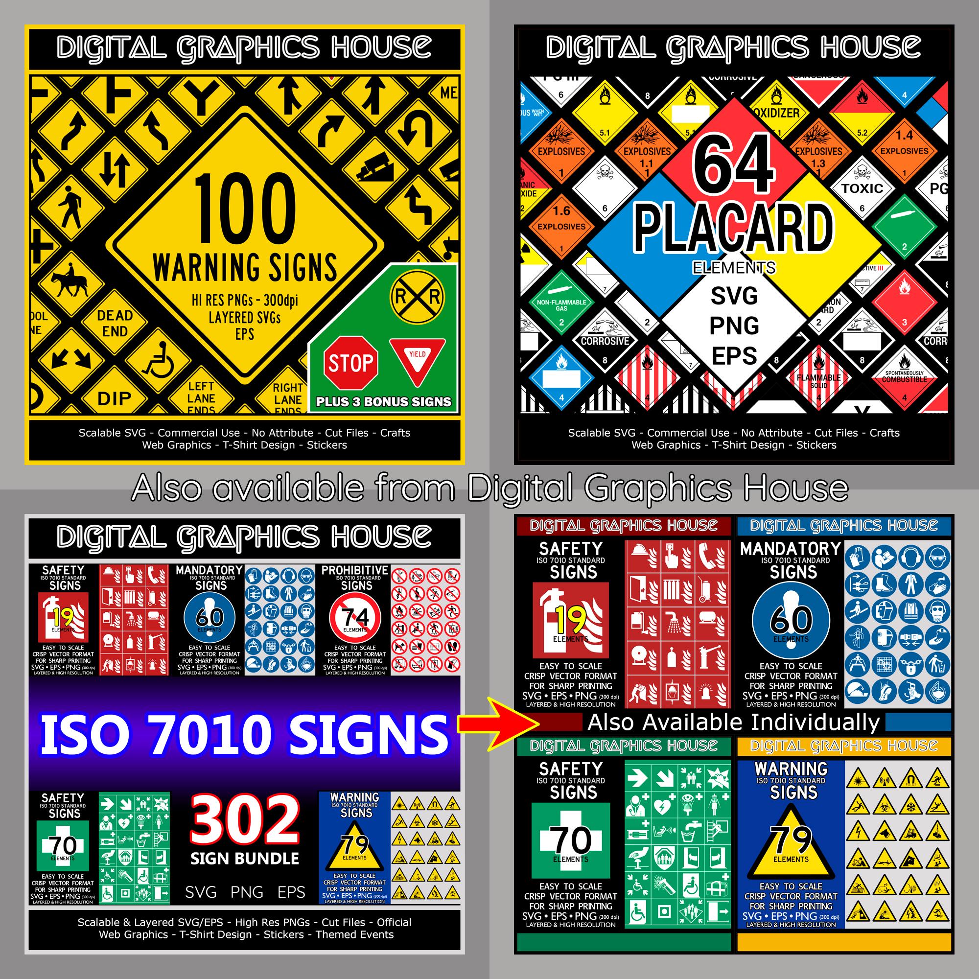 Construction Signs Clipart: Orange Road Signs SVG PNG (digital Download ...