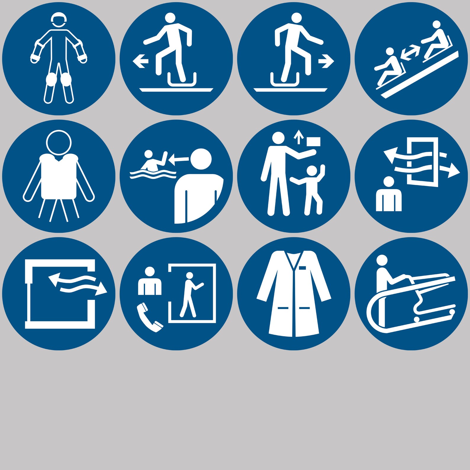 ISO 7010 Sign, ISO Mandatory Sign, Vector ISO 7010 Sign, Safety Sign ...