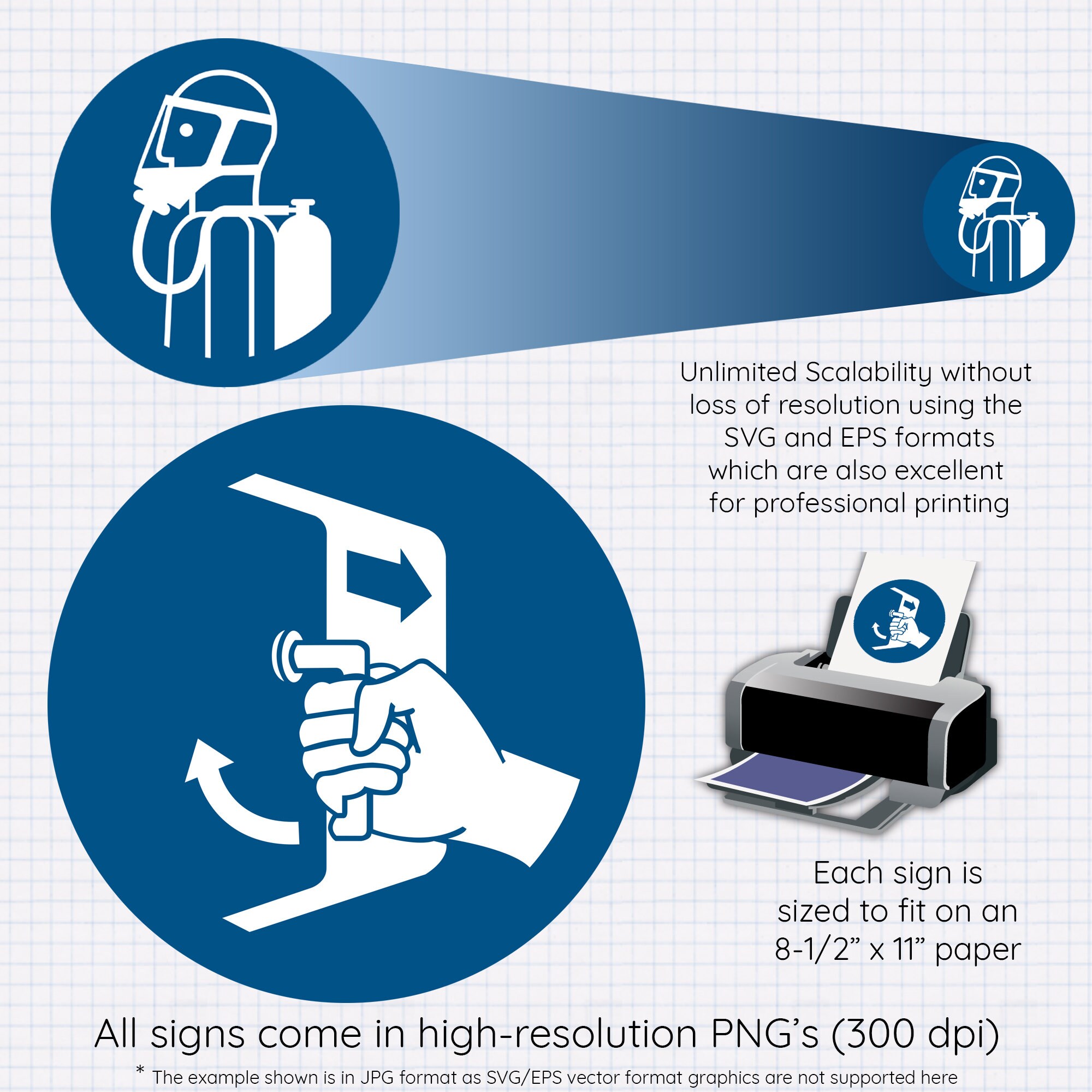 ISO 7010 Sign, ISO Mandatory Sign, Vector ISO 7010 Sign, Safety Sign