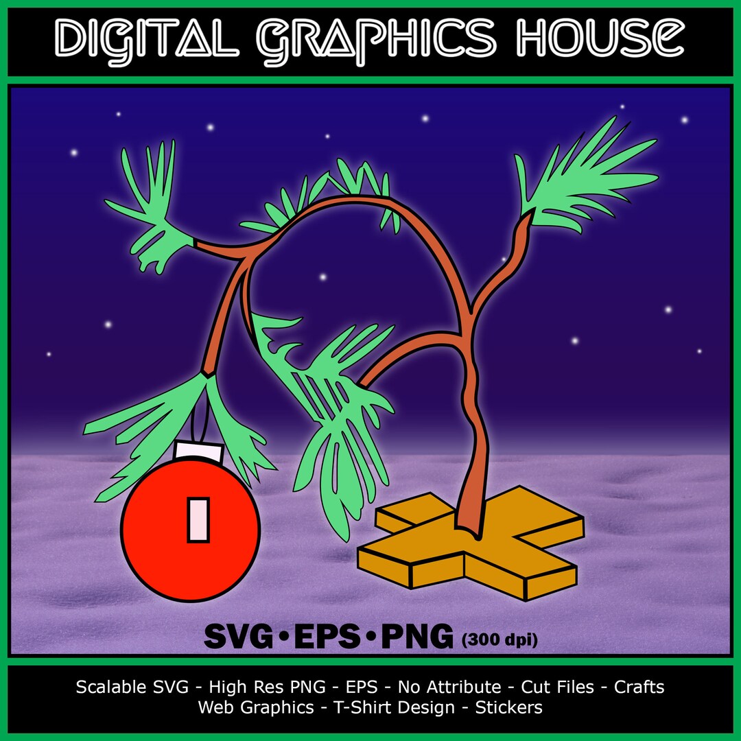 One Sad Christmas Tree, Drooping Xmas Tree, Charlie Christmas Tree