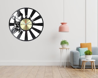 Laser Cut Iron Man Vinyl Record Wall Clock Vector