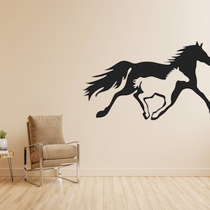 Laser Cut Horse and baby horse Wall Decor| CNC File, Laser Cutting File | Dxf, Svg, Jpg, Cdr, Eps Vector