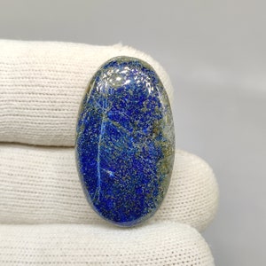 Lapis lazuli flatback cabochon natural blue lapis lazuli chatoyant gold gemstone for jewelry wire wrapping CAB01832