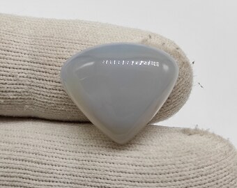 Cabujón de calcedonia en forma de corazón, piedra preciosa azul de 15 ct (17 x 20 x 7 mm)