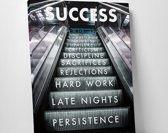 SUCCESS Motivational Inspirational Quote Canvas Art Wall Art Print Picture Framed Canvas Home Decor -D198