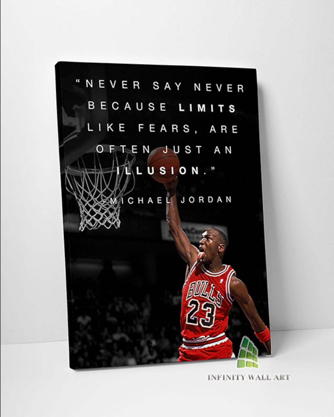 Michael Jordan Motivational Quote Canvas Art Wall Art Print Picture Sports  Basketball Framed Canvas Home Decor -E265 - Etsy, image size:1080x1350