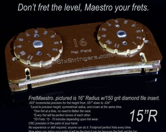 FretMaestro for 15" Fret Radius Pro - Fret Level, Radius & Crown all-in-one