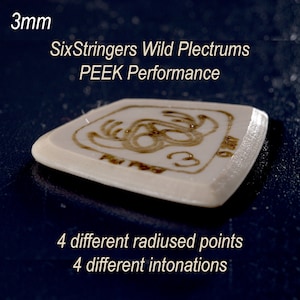 PEEK Guitar Picks, 3mm - SixStringers Wild Plectrums Peek Performance: Free Shipping