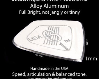 Handmade Alloy Aluminum Guitar Pick – Wild Plectrum 1mm