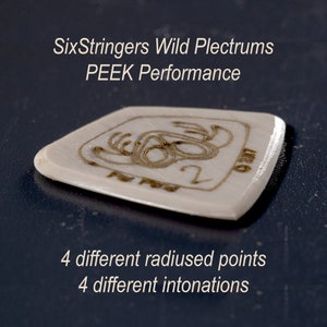 PEEK guitar picks - 2mm - SixStringers Wild Plectrum PEEK Performance: Free Shipping