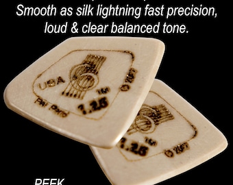 PEEK guitar picks - (2) 1.25mm - SixStringers Wild Plectrum PEEK Performance - free continental US S/H