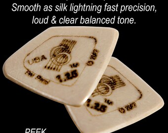 Médiators en PEEK faits main - 1,25 mm, médiators performants (paquet de 2)