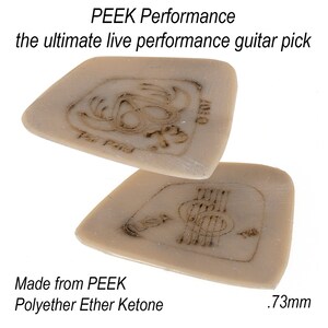 PEEK guitar picks - .73mm - FREE S/H - SixStringers Wild Plectrum PEEK Performance