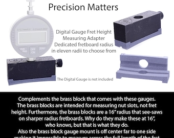 Digital Gauge Fret Measure Adapter Set - Made in USA