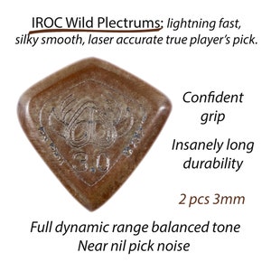 Guitar Picks 2 pcs 3mm SixStringers Wild Plectrum IROC: Free Shipping for Continental US image 3