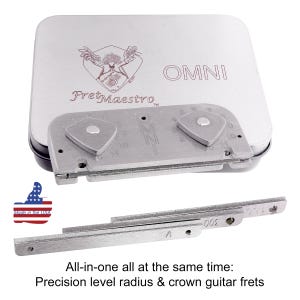 FretMaestro OMNI Pro - Level, Radius, and Crown frets on all including conical radius fretboard