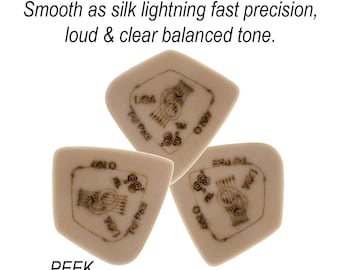 PEEK (3 guitar picks @ .86mm) SixStringers Wild Plectrum PEEK Performance - Free Shipping