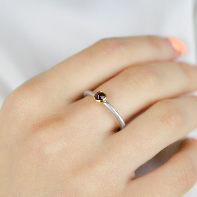 Small Ruby Ring - Etsy
